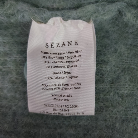 Sezane Othello Cardigan Green-Grey XS - Picture 9 of 11